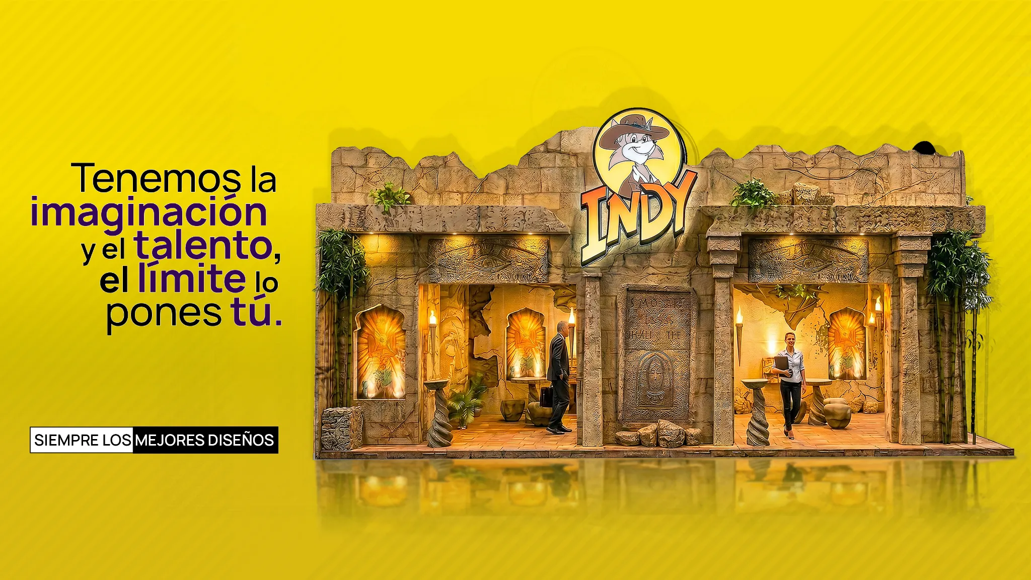 Inventarte · Diseño de stand temático INDY